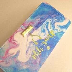 Simply Southern Blue Wishbone Marble Wallet